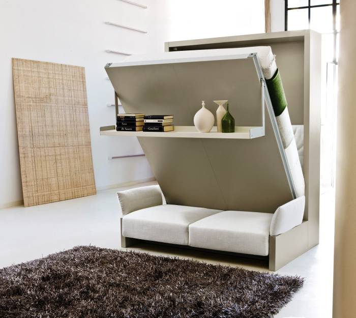 Space-saving wall bed furniture for small apartments