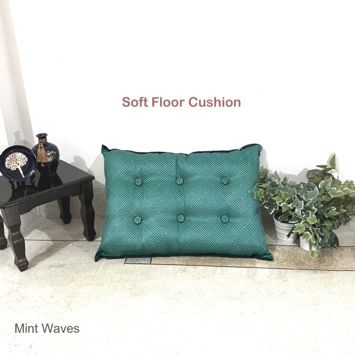 Relax Soft Floor Cushions – Mint Waves – RELAX MATS Relax Soft Floor Cushions – Mint Waves – RELAX MATS