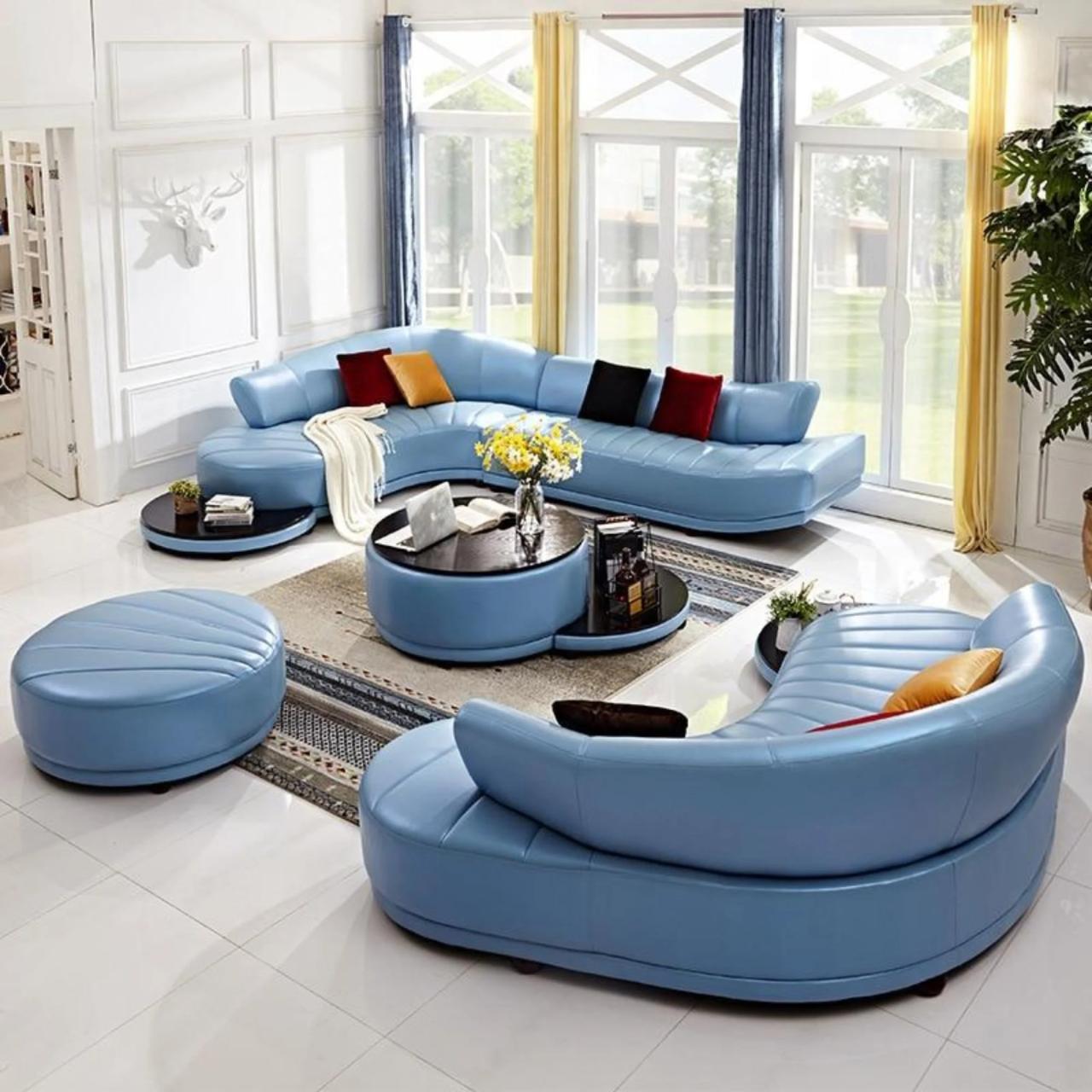 Unique and Luxury Shaped Sofa Set Furniture – My Aashis Luxurious leather sofa furniture for modern homes