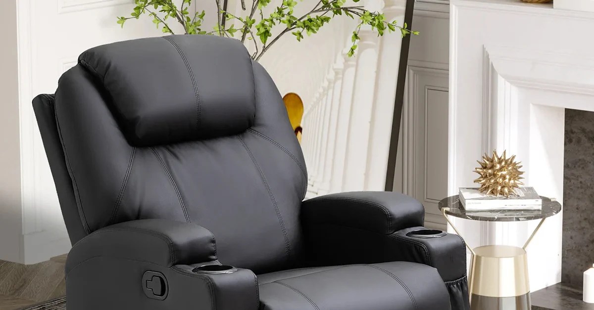 Deluxe PU Leather Full Body Massage Chair Recliner Ottoman with Remote