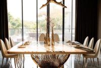 Elegant dining room furniture with modern touches