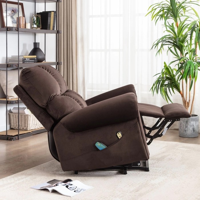 Bestier Faux Leather Manual Massage Recliner with Vibration, Arm ...