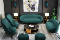Luxurious velvet sofa furniture for modern interiors